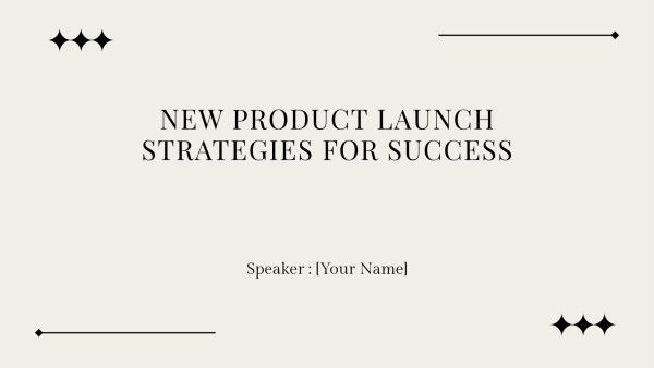 Beige Aesthetic New Product Launch Strategies Presentation AI Slides Template