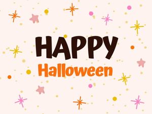 star, festival, vector, Colorful Cute Happy Halloween Wish Card Template