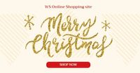 ゴールデンメリークリスマススーパーセールバナー広告 Facebook広告