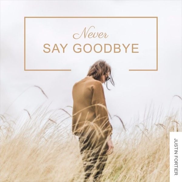 never say goodbye, lovers, couple, Love Breakup Album Cover Template