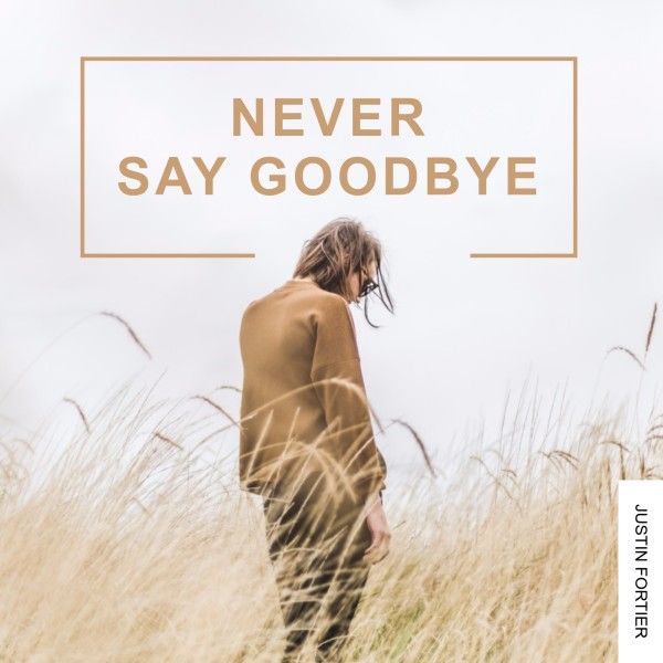 never say goodbye, lovers, couple, Love Breakup Album Cover Template