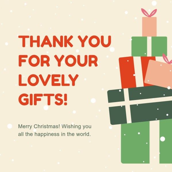 xmas, holiday, greeting, Wrapped Great Gift Christmas Instagram Post Template