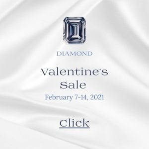 photo, accesory, discount, Valentine's Diamond Sale Gift Coupon Instagram Ad Template