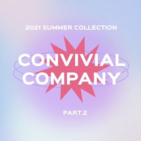 cloth, brand, brand building, Purple Summer Collection Instagram Post Template
