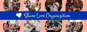 share, love, collage, Non-profit Organization Facebook Cover Template