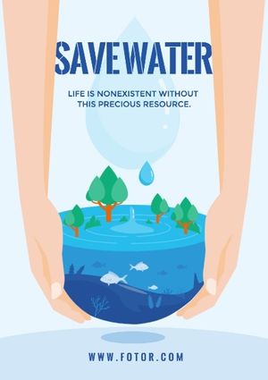 environment, earth, ngo, Save Water Poster Template