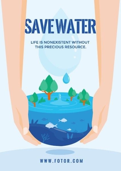 Save Water Poster Template and Ideas for Design | Fotor