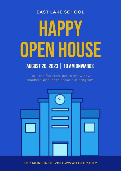 Blue Open House Poster Poster