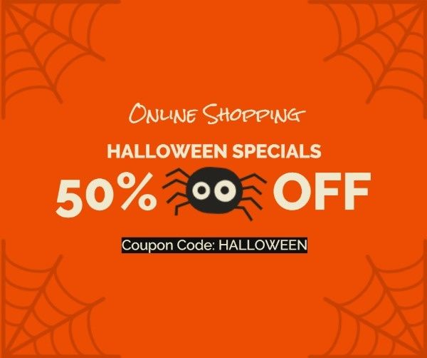 Orange Halloween Super Sale  Facebook Post