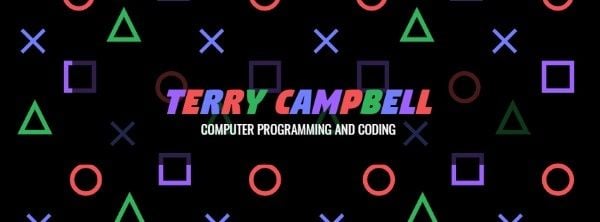 coding, tips, code, Neon Style Gaming Banner Facebook Cover Template