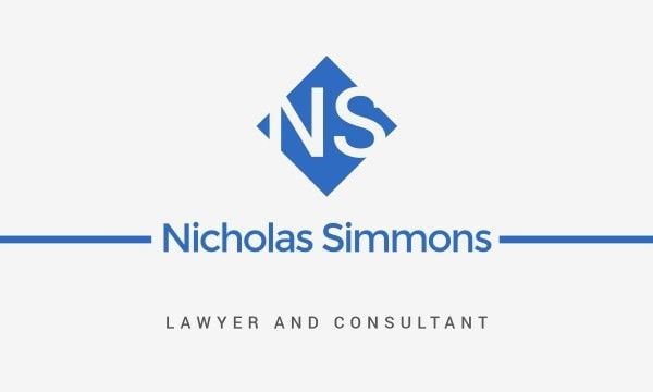 office, consulting, company, White And Blue Simple Lawyer And Consultant Business Card Template