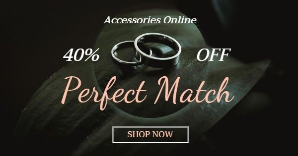 accessory, product, retail, Dark Jewelry Online Sale Facebook Ad Medium Template