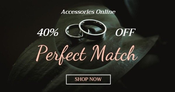 Dark Jewelry Online Sale Facebook Ad Medium