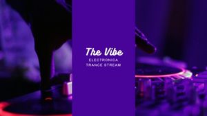 concert, vlog, banner, Purple DJ Music Channel Youtube Channel Art Template