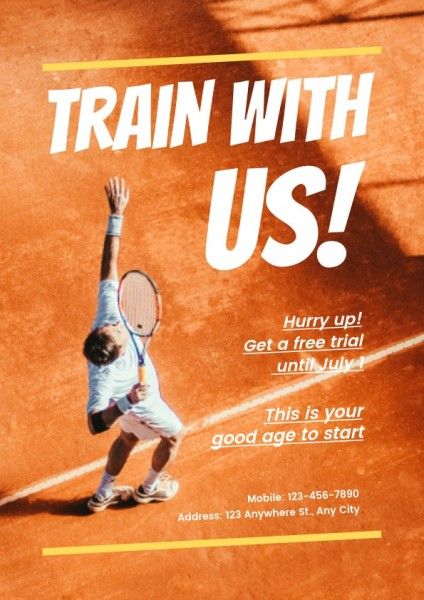 sport, man, health, Brown Train Lesson Flyer Template