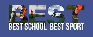 soccor, sport, education, Blue School Football Training Twitch Banner Template