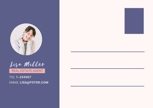real estate, business, life, Pink Dream House For Sale Postcard Template