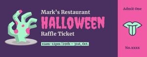 discount, sale, promotion, Restaurant Halloween Night Raffle Ticket Template