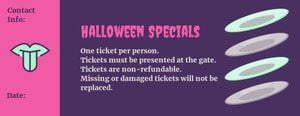 Restaurant Halloween Night Raffle Ticket
