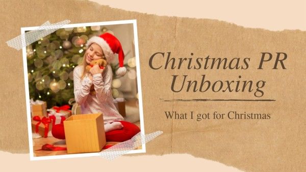 merry christmas, xmas, girl, Brown Christmas Gift Unboxing Youtube Thumbnail Template