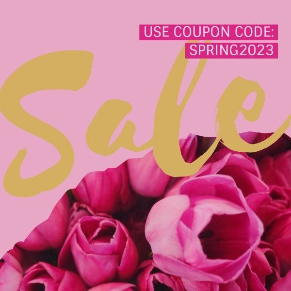 Pink Spring Sale Ads Instagram Post