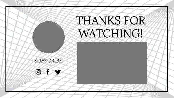 shapes, watching, image shape, White Social Media Video Background Subscribe Youtube End Screen Template
