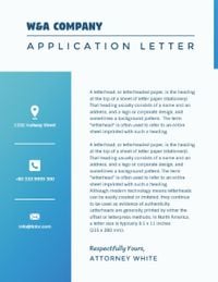 business, office, reference, Gradient Blue Company Letter Letterhead Template