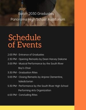 Orange High School Graduation Ceremony  Program