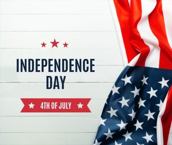 Simple Minimal Independence Day Greeting Facebook Post