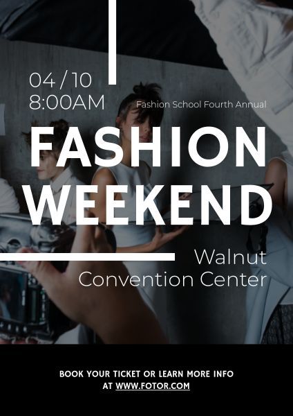 show, model, fashionista, Fashion Weekend Salon Event Poster Template