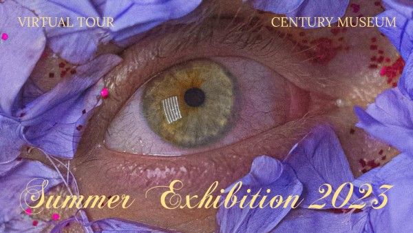 virtual tour, century museum, video cover, Purple Eye Summer Exhibition 2023 Youtube Thumbnail Template