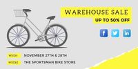Bike Warehouse Sale Twitter Post