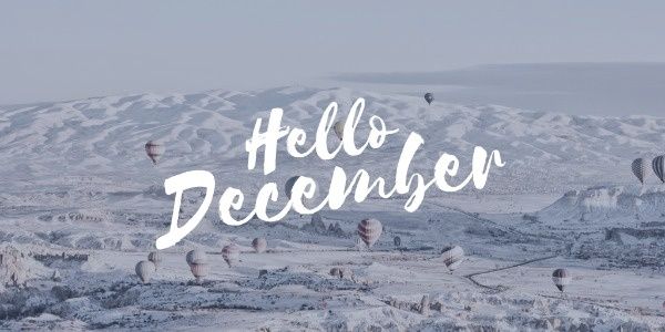 season, greeting, winter, Hello December Twitter Post Template
