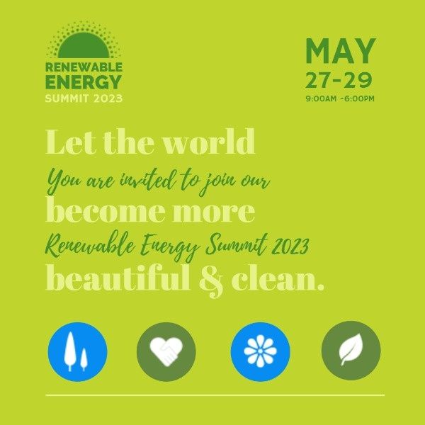 environment, protection, renewable, Green Energy Conference Invitation Instagram Post Template