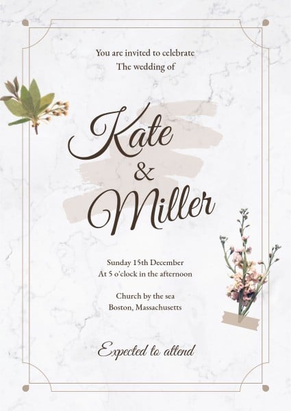 Gray Marble Background Wedding Reception