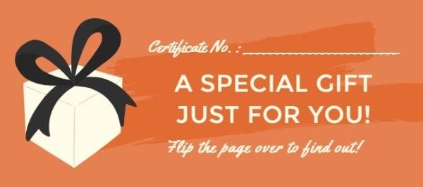 business, retail, sales, Orange Gift Gift Certificate Template
