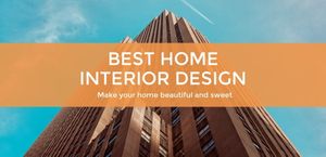 internet, online, business, Yellow Building Interior Design Service Website Template