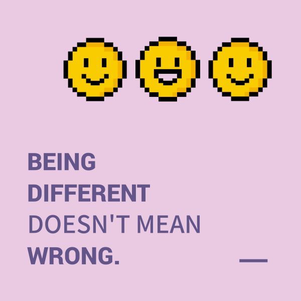 quote, motto, success, Being Different Doesn't Mean You're Wrong  Instagram Post Template