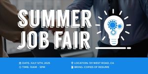 work, office, company, Summer Job Fair Twitter Post Template