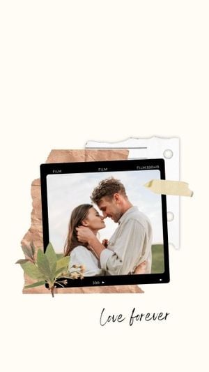 Beige Retro Film Frame Photo Collage Mobile Wallpaper Template and Ideas  for Design | Fotor