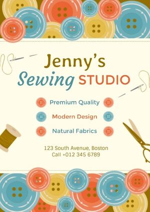tailor, service, studio, Sewing Store Poster Template