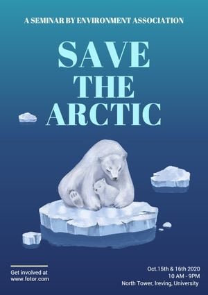 environment, seminar, environment protection, Save The Arctic Flyer Template