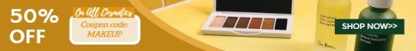 beauty, fashion, makeup, Yellow Cosmetics Online Sale Leaderboard Template