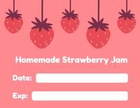 nature, business, retail, Homemade Strawberry  Label Template