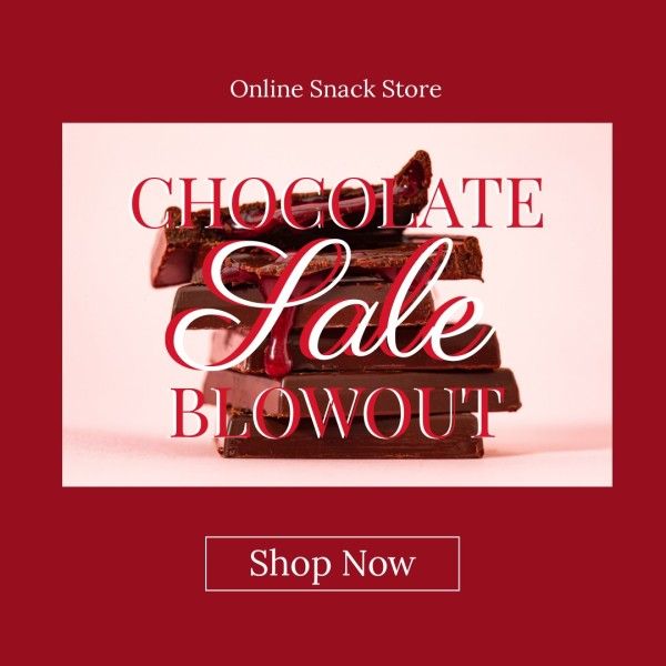 shop, food, online sale, Snack Chocolate Sale Instagram Ad Template