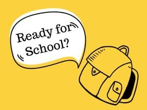 Yellow Back To School Card