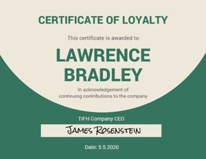 certificate of loyalty, conference, meeting, Employee Loyalty Certificate Template