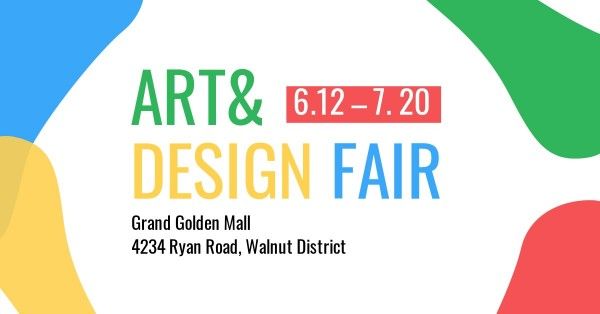  cover photo,  art,  seminar, Art And Design Fair  Facebook Event Cover Template