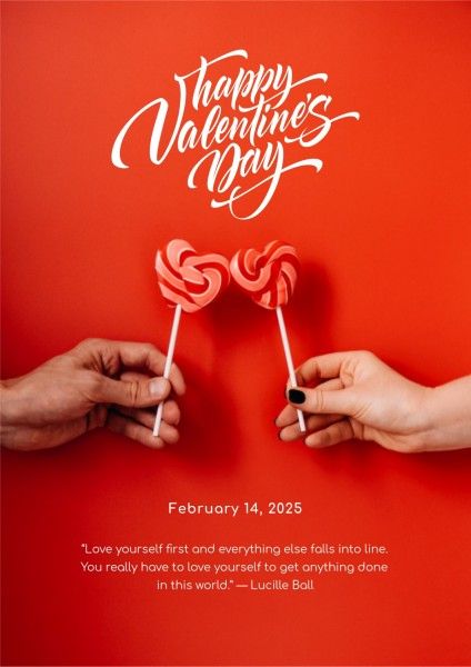 love, quote, greeting, Red Sweet Valentine's Day Poster Template