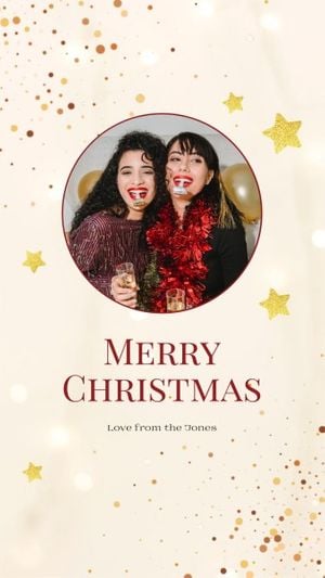 xmas, merry christmas, holiday, Beige Simple Christmas Wish Love Family Collage Instagram Story Template